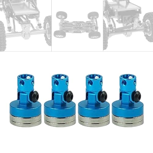 4 Pieces RC Body Post Metal Mount Column Shell Mount Model Car Accessory Vehicle Body Post Upgrade Suitable for RC Car Hobbies Repair, Blue - color: Blue
