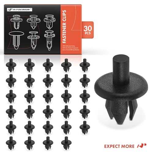 A-Premium 30PCS Bumper Retainer Clips, Fits for 8.0 mm Hole | Compatible with Mercedes-Benz & Volvo & Opel Models, Nylon Push Pin Fastener, Replace# 90138810, 13350726