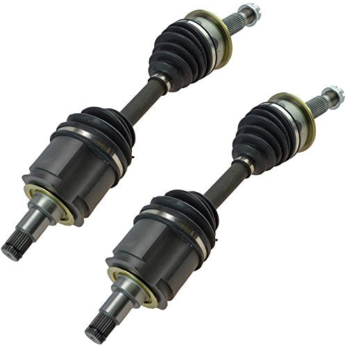 TRQ Front 2 Piece CV Axle Shaft Assembly Set | For 95-00 Toyota Tacoma with Automatic Disconnecting Differential, 01-04 Tacoma 96-02 4Runner 4WD Driver & Passenger Side - style: CSA82466