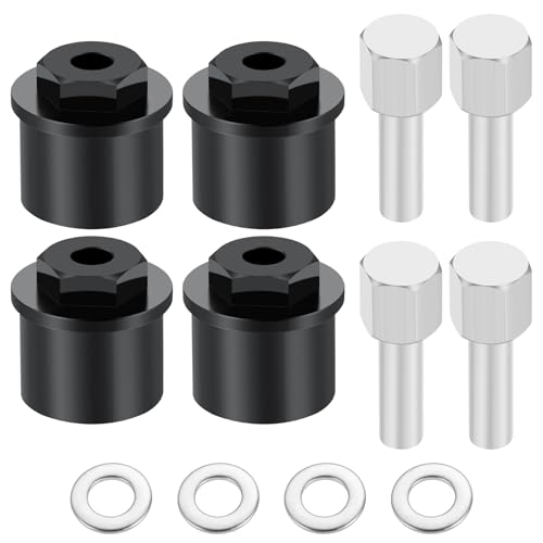 4Pcs RC Front Wheel Hex Adapter Extenders + 15mm Offset Extension Hex Drive Adapter Combiner Coupler Wheel Wideners for 1/10 Tamiya Clod Buster-4×4×4 RC Upgrades