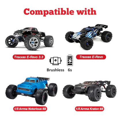 HobbyPark 3.2 PreGlued 17mm Hex RC Truck Wheels and Tires Set for 1/8 Scale Arrma Kraton 6s Notorious Traxxas Maxx Tmaxx E-Revo 2.0 3.3 HPI Savage Redcat Kaiju