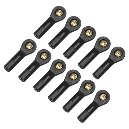 MECCANIXITY M2.5xL24mm RC Plastic Tied Rod Ends Link Ball Joint Head Kit Ball Head Link Joints Steering Linkage Upgrade Accessories for RC Crawler Car Pack of 11, Black - size: M2.5xL24mm
