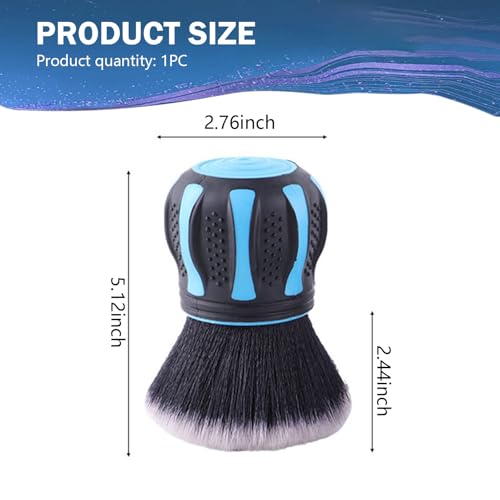 Car Interior Brush, Soft Bristles with Storage Rack, Car Beauty Tools, Car Detailing Brush Kit, Suitable for Most Cars (Blue) - color: Blue