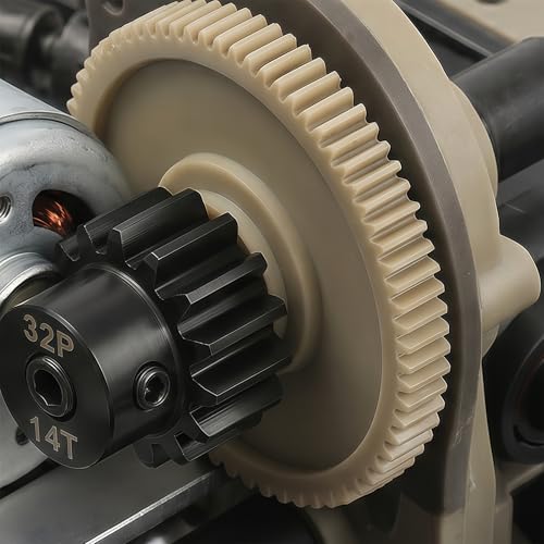 32P 11T Pinion Gear 3.175mm Shaft Hardened Steel, 32 Pitch Motor Gear for 1/10 Scale RC Car Truck Crawler Monster Buggy, Compatible with Traxxas for Axial 540 550 Brushed 3650 3660 Brushless - color: 11T