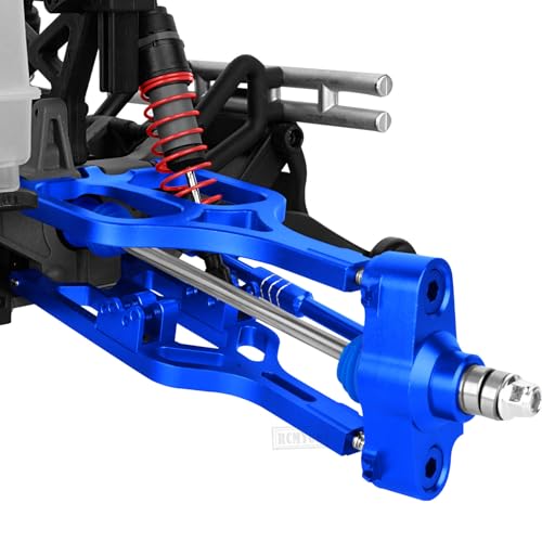 RC Steering Block Knuckle Arm Upgrades Part for 1/10 T-Maxx/E-Maxx,Aluminum Steering Block Knuckle Arm w/Rubber Shielded Bearing Hops up,#5334,Navy Blue - color: Navy Blue - (Upgrades Part)