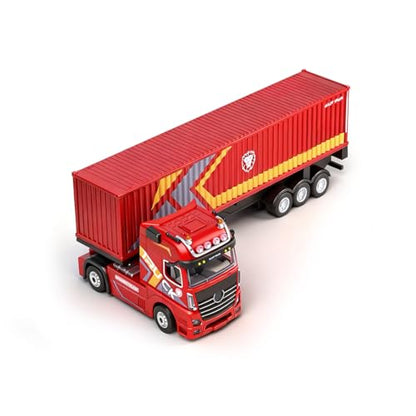 RC Container Truck Model 1/64 Scale 2.4GHz 4WD with Light Sound Effects (RTR)