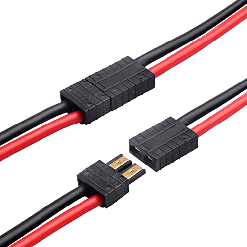 Hobbypark RC Battery Adapter Connector Male & Famale with 12AWG 12 Gauge Silicone Cable Wire Extension Lead for Traxxas Batteries