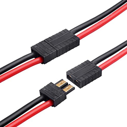 Hobbypark RC Battery Adapter Connector Male & Famale with 12AWG 12 Gauge Silicone Cable Wire Extension Lead for Traxxas Batteries