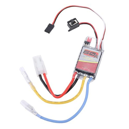 60A Brushed ESC, Auto Shutoff Low Voltage Protection, RC Speed Controller for 1/10 1/12 Cars Trucks Crawlers Boats