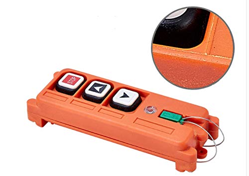 Hoist Crane Industrial Radio Remote Control Wireless Transmitter Stop Button 2 Key Switch F21-2S (1 Transmitter+1 Receiver) (F21-2S AC/DC 65V-440V)