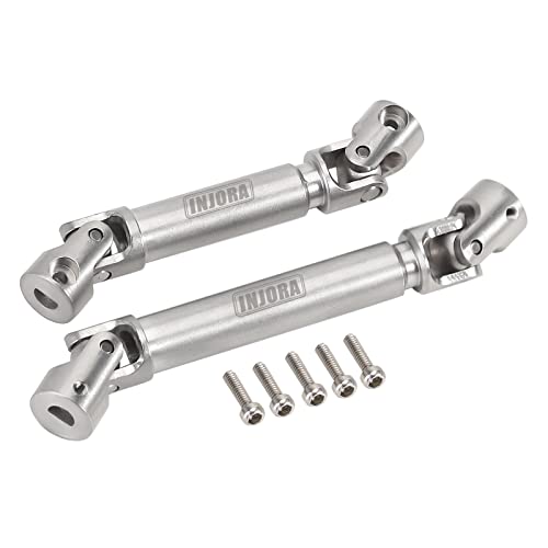 INJORA Stainless Steel D-Shaped Hole Drive Shaft for SCX24 JLU C10 Bronco