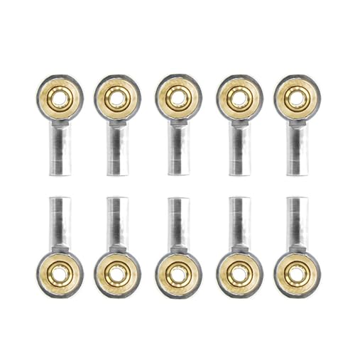 kingsea 10 Pcs Steering Linkage Tie Rod End M2 Ball Joint Linkage Tie Rod End for RC Car Boat Truck, White - color: White