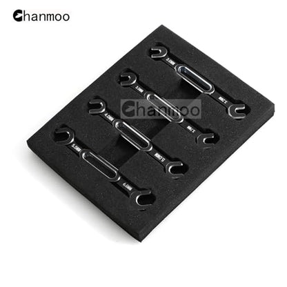 RC Aluminum Alloy Wrench Turnbuckle Nut Ball 3.0/3.2/3.5/3.7/4.0/5.0/5.5/6.0mm Joint Remover RC Universal Repair Tool Set For RC Crawler Monster Truck Off Road Car Drone Airplane (Black) - color: Black