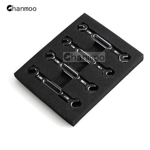 RC Aluminum Alloy Wrench Turnbuckle Nut Ball 3.0/3.2/3.5/3.7/4.0/5.0/5.5/6.0mm Joint Remover RC Universal Repair Tool Set For RC Crawler Monster Truck Off Road Car Drone Airplane (Black) - color: Black