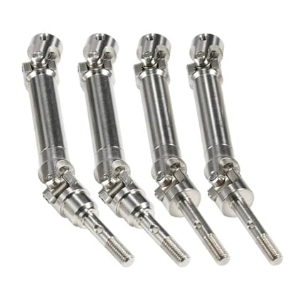 for Stampede for Hoss HQ727 1/10 4Pcs Stainless Steel Front Rear Drive Shaft for Universal Joint Driveshaft RC Truck Upgrade Parts