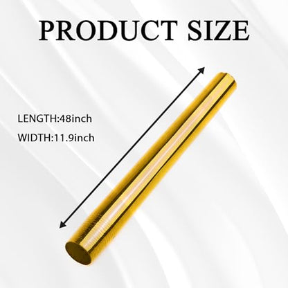 Tint Film for Taillight Headlight Fog Light, 12×48 Inches Vinyl Self-Adhesive Car Tail Light Tape, Brake Light Headlight Cover Protection Film Color Shiny Chameleon Sticker (Golden) - color: Golden