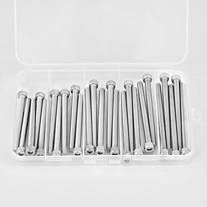 M5 x 60mm 65mm 70mm 75mm 80mm Hex Socket Head Cap Screws Bolts 304 Stainless Steel Allen Hex Drive Metric Machine, Fully Threaded, Assortment Kit 25PCS - size: M5 x 60/65/70/75/80mm (25PCS)