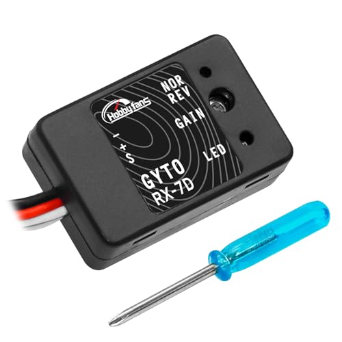 Mini Gyro Module RC Car Gyro Stabilizer Automatic Stability Control Gyro Sensitivity Adjustable for RC Crawlers Cars and Boats
