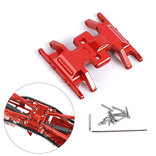 Aluminum Alloy Skid Plate for 1/24 Axial SCX24 RC Crawler Car Upgrades Transmissions Center Gearbox Protective Plate (Red) - color: Red