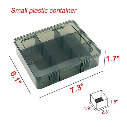 Vidifor 9 Grids Art Craft Supply Organizer Storage Containers, Compartment Storage Box with Removable Dividers for Jewelry, Beads, Buttons, Small Parts - size: 9 Grids 1 Pack