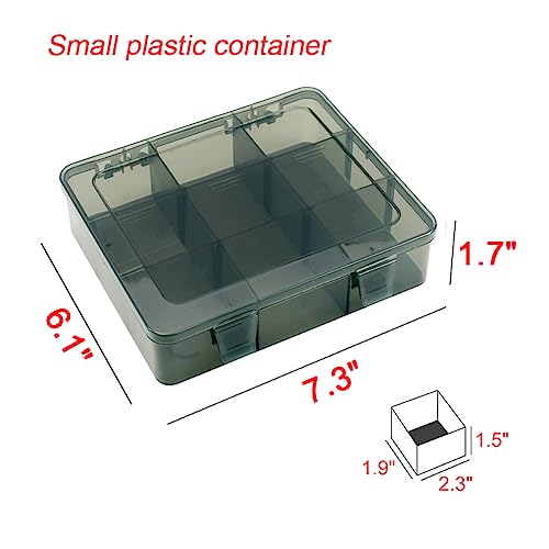 Vidifor 9 Grids Art Craft Supply Organizer Storage Containers, Compartment Storage Box with Removable Dividers for Jewelry, Beads, Buttons, Small Parts - size: 9 Grids 1 Pack