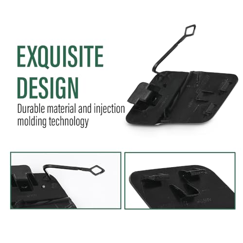 LQI Front Bumper Tow Hook Cover Cap Fit Benz GLK-Class X204 2008-2013 | Fit GLK250 GLK300 GLK350 2008-2013 2048850224 Black - size: Front | Fit Benz X204 GLK-Class 2008-2013