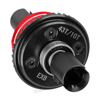RC 43T/10T Front&Rear Diff Gear Differential Upgrades Part for 1/8 Kraton,Outcast,Notorious,Talion 6s BLX/EXB,1/7 Big Rock,Fireteam,Mojave 6s BLX,Red - color: Red-(upgrades）
