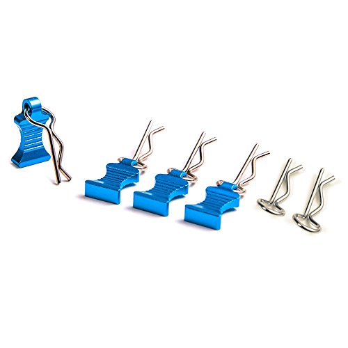 RC Car Body Clips Pins with Pull Taps for 1/8th 1/10th 1/12th RC Model Car (Blue) - color: Blue