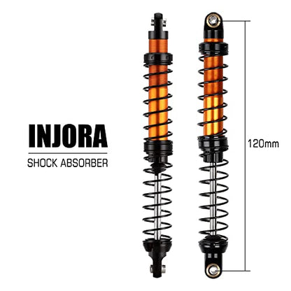 INJORA RC Shock Absorber 4pcs Damper for 1/10 RC Crawler Car Axial SCX10 90046 AXI03007 TRX4 TRX6 (120mm) - size: 120mm