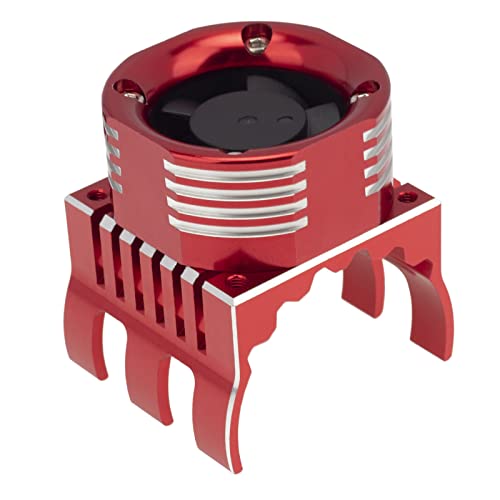 DKKY 42mm RC Cooling Fan Motor Heatsink 21000 RPM for Axial SCX10 Traxxas TRX4 Slash/Rustler/Stampede/Bandit Arrma Kraton Mojave Senton 1/8 1/10 RC Crawler Car 4274 4268 Motor, Red - color: Red