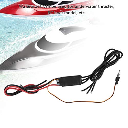 RC ESC, Waterproof Electric Speed Control Brushless ESC 50A 2‑6S Compatible with 24V RC Boat Model Underwater Thruster