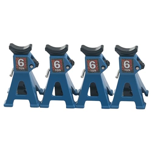 4 Pack Adjustable Mini Jack Stands Compatible with 1/18 1/24 Traxxas TRX4M Axial SCX24 AX24 FMS FCX24, Height Range 4-34mm, Ideal for RC Crawler Car Maintenance Accessories(Blue) - color: Blue