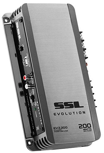 Sound Storm Laboratories EV2.200 2 Channel Car Audio Amplifier - 200 High Output, 2-8 Ohm Stable, High/Low Level Inputs, Hook Up to Subwoofer for Bass