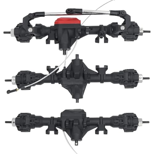 RC Crawler Front Middle Rear Axle Portal Axles with T-Lock Differential for TRAX-XAS 1/10 TRX4 TRX6 6WD RC Car 1/10 Upgrade Part(F M R Axle) - color: F M R Axle