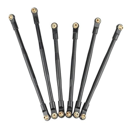 RC Tie Link Rods Compatible with AXIAL for RBX10 for Ryft 1/10 RC Crawler Upgrade Parts Accessories 6 Pcs Metal Link Rod Linkage Pull Rod Set(Gray) - color: Gray