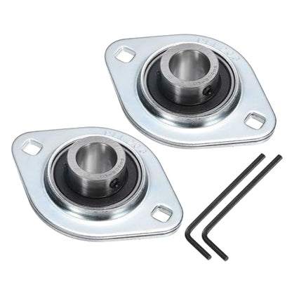 uxcell 2Pcs SBPFL202-10 Pillow Block Bearings 5/8" Bore Bearing Units Steel Flange Mounted Bearing Housing with Wrench - size: SBPFL202-10 (5/8" ID)