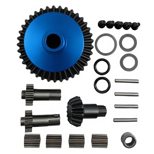 Steel Differential Gear Set for Granite Senton Big Rock Typhon 3S BLX (Blue) | Diff Case,37T,13T Input Gear,Planet Gears,Outdrives,1/10,1/8,Upgrade Kit,High Strength,Precision Fit - color: Blue