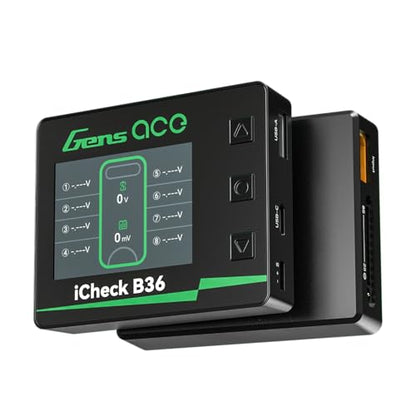 Gens ace iCheck B36 Smart RC Battery Checker for Li-Hv/Li-Po/Li-Fe/Li-ion 1-8S(1 Pcs)