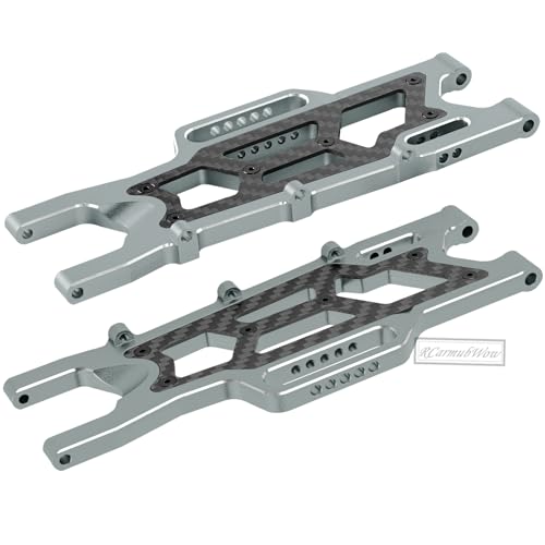 RC Alloy Suspension Arms Upgrades Part for 1/10 Outcast 4x4 4S V2 BLX,Kraton 4x4 4S V2 BLX,Front Rear A Arms Suspension Arms Hops Up,Replace ARA330711 ARA330710,Titanium - color: Titanium(4pcs)