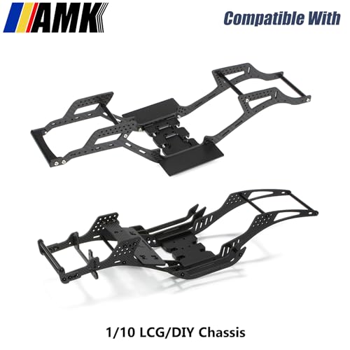 AMK 1/10 Scale Transmission Kit OD Transfer Case Gearbox with 30% Overdrive Gear Box 3Pcs Driveshafts for RC Crawler Axial SCX10 II Element Enduro DIY LCG Chassis (Purple) - color: Purple