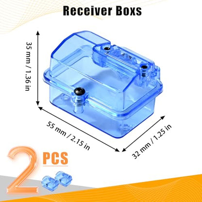 2PCS Receiver Waterproof Sealed Boxs, ESC Dustproof Transparent Protective Case for Huanqi727 Traxxas TRX4 1/10 RC ESC Box with Easy Mounting, Lightweight Design for RC Model Receiver