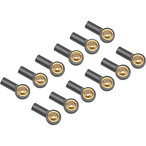 12Pack Vgoohobby Metal M3 Tie Rod End Ball Holder RC Joint Link Ball Head Holder CW Compatible with HSP Traxxas HPI Axial Redcat Racing 1/10 RC Car Truck Buggy Crawler (Black) - color: Black