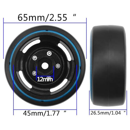 4Pack ShareGoo Hard Plastic 1/10 RC Drift Car Tires & Wheel Rims 12mm Hex Compatible with Traxxas 4Tec 2.0 HSP Tamiya TT01 TT02 Kyosho RC 1/10 On-Road Drift Drifting RC Car (Blue) - color: Blue