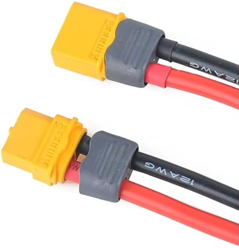XT60 Male to 4mm 20CM 12awg XT60H Plug Banana Connector Charge Cable Adapter Silicone Wire for RC Car Lipo Battery Parts Replacement Use RC Car DIY Parts
