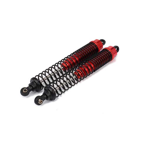Shock Absorber Damper 130mm Oil Adjustable Alloy Aluminum for RC Car 1/10 Crawler Truck Upgraded Hop-Up Parts HPI HSP Traxxas Losi Axial Tamiya Redcat Himoto Losi(Green) - color: Red