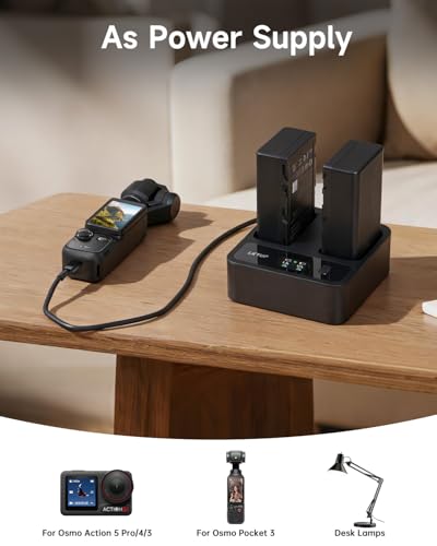 Replacement DJI WB37 Battery Charging Hub 72W USB-C Fast Charger Power Adapter for DJI WB37 Intelligent Battery, with Fast Charging/Discharging/Comfort Mode (Parallel Charge 2 Batteries: 80 min)