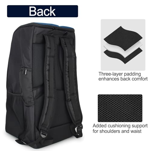  RC Backpack,RC Car Storage Bag,Multi Pockets Duffel Bag Carrying Case for 1/8 & 1/10 RC Car SCX10 Capra Wrangler TRX4 E-REVO VS4 BRX01 TF2 D90 CC01 YK4082 RGT EX8619 (Blue) - color: Blue