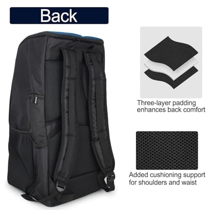  RC Backpack,RC Car Storage Bag,Multi Pockets Duffel Bag Carrying Case for 1/8 & 1/10 RC Car SCX10 Capra Wrangler TRX4 E-REVO VS4 BRX01 TF2 D90 CC01 YK4082 RGT EX8619 (Blue) - color: Blue