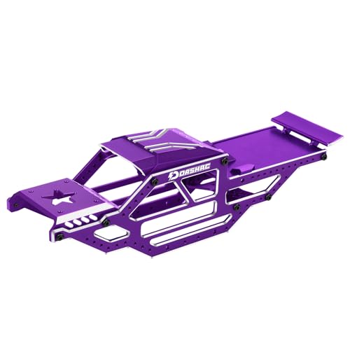 SCX24 Warthog LCG Chassis Kit, Aluminum Roll Cage Frame | 1/24 RC Crawler Buggy Scale Appearance Chassis, Compatible with Gladiator Bronco C10 JLU Models Custom Builds Upgrades - color: Purple, size: without Lettering