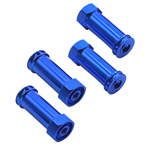 Share Goo Aluminum 12mm Wheel Hex Hub Adapters 25mm/30mm Extension Longer Combiner Compatible with Traxxas Slash 4x4 HQ 727 5807 Stampede 1/10 RC Truck Car (30mm) - size: 30mm